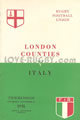 London Counties Italy 1958 memorabilia